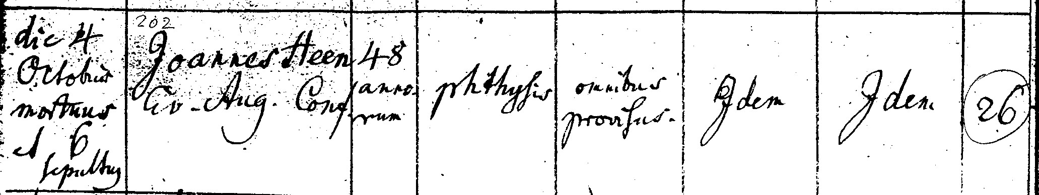 Kleinschemlaker Sterbematrikel 26/1839